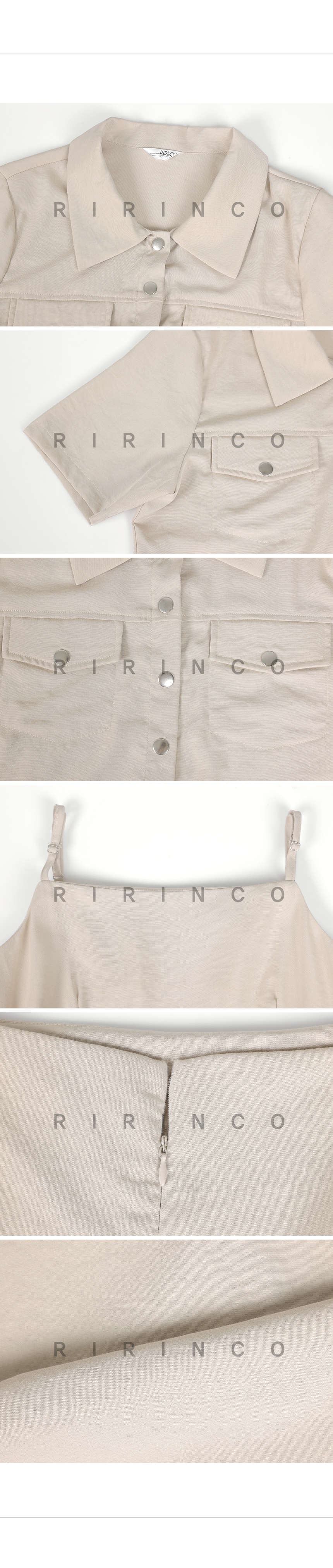 RIRINCO 半袖ジャケット&ロングキャミワンピースセット