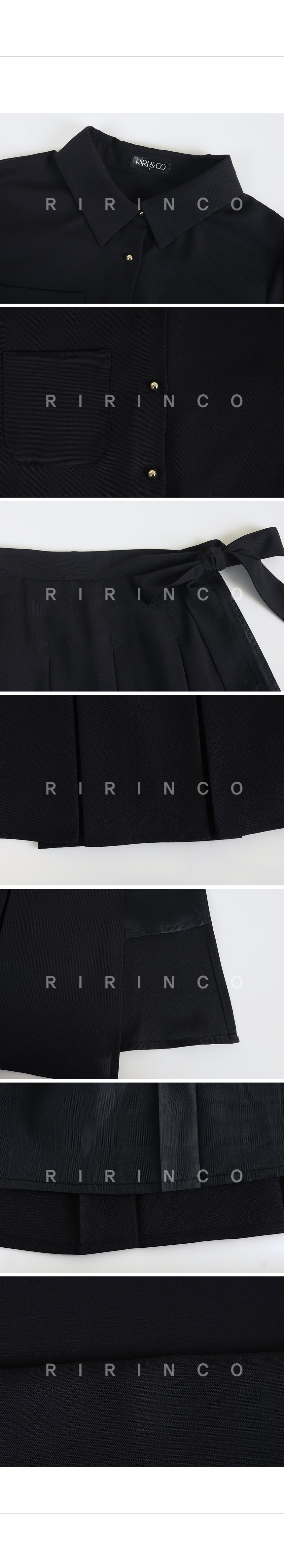 RIRINCO プリーツラップスカート＆ワンピースセット