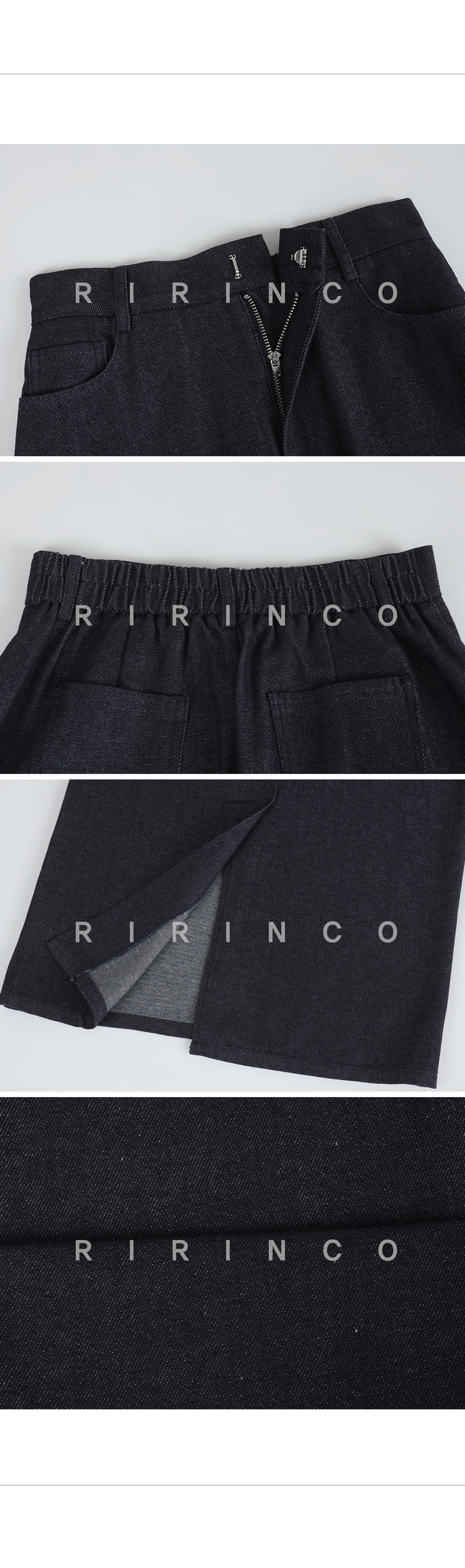 RIRINCO [ミニ丈/ロング丈] ツーピースデニムスカート